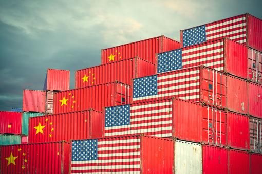 Chinese and United States cargo containers